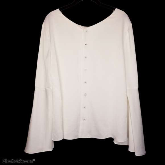 Catherine Malandrino v-neck bell sleeves blouse - Picture 4 of 9